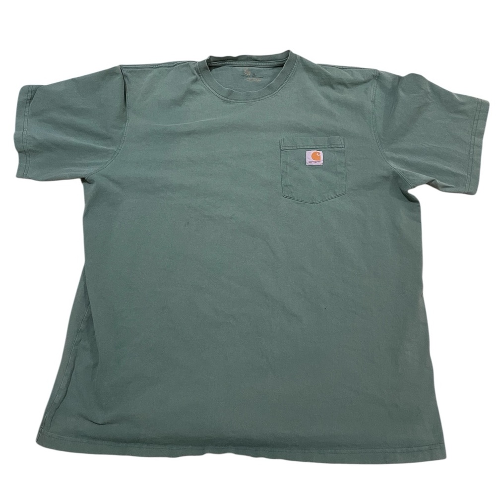 Carhartt Green XL T-Shirt Men’s Pocket Tee Workwear Fit Heavyweight Casual